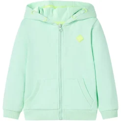 Kleding & Accessoires*vidaXL Kindervest met capuchon en rits 92 fel Groen