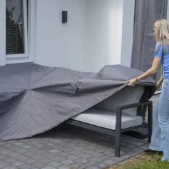 Accessoires Voor Tuinmeubelen*vidaXL Madison Loungesethoes 255x255x70 cm grijs