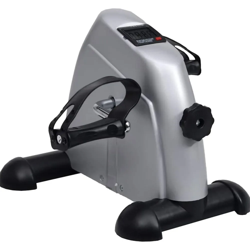 Fitness*vidaXL Mini Hometrainer met plastic vliegwiel (zilver)