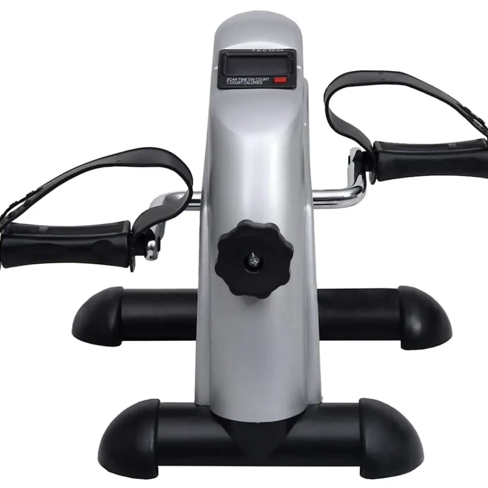 Fitness*vidaXL Mini Hometrainer met plastic vliegwiel (zilver)
