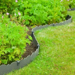 Tuinafscheidingen*vidaXL Nature Borderrand decoratief 0,13x12 m 3 mm Grijs
