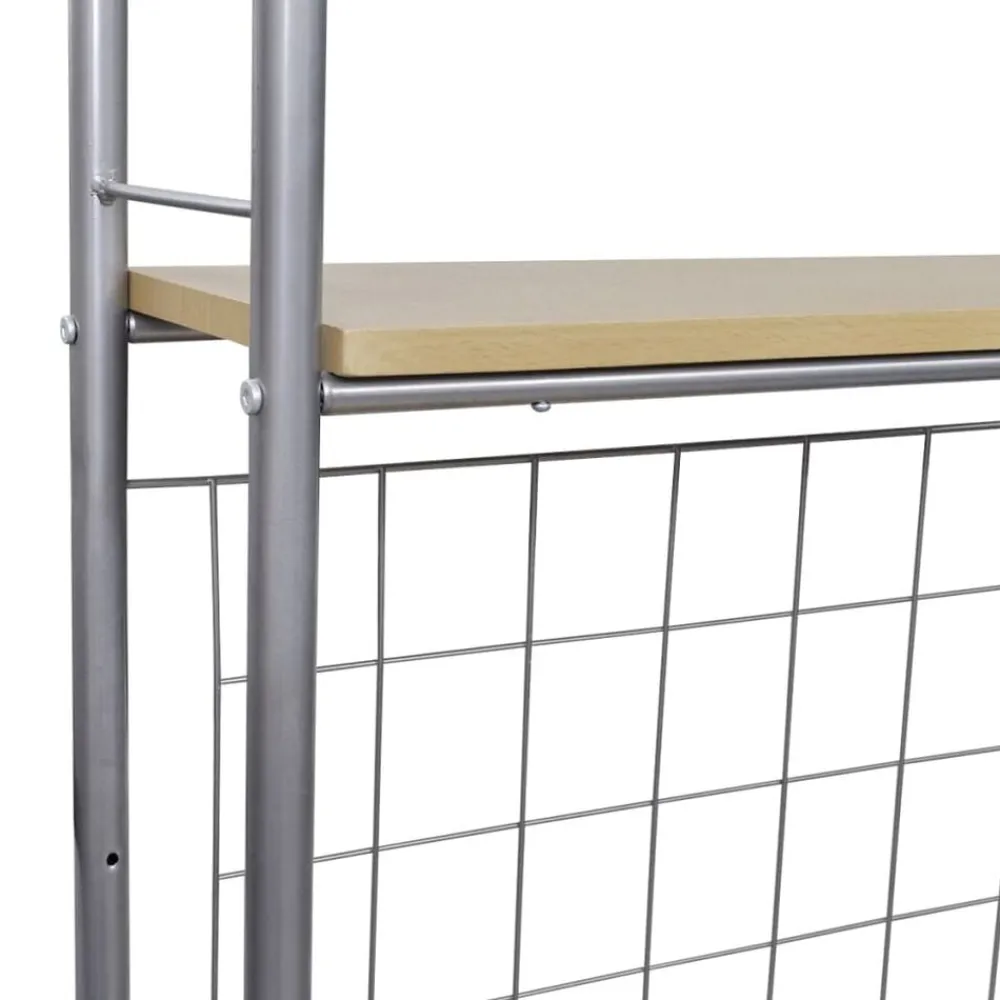 Meubelsets*vidaXL Ontbijttafelset met twee stoelen (inklapbaar) Lichtbruin en zilver