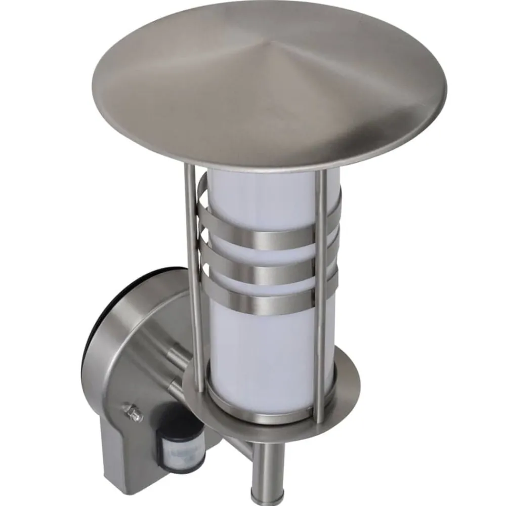 Pagode vormige RVS wandlamp met bewegingssensor>vidaXL Online