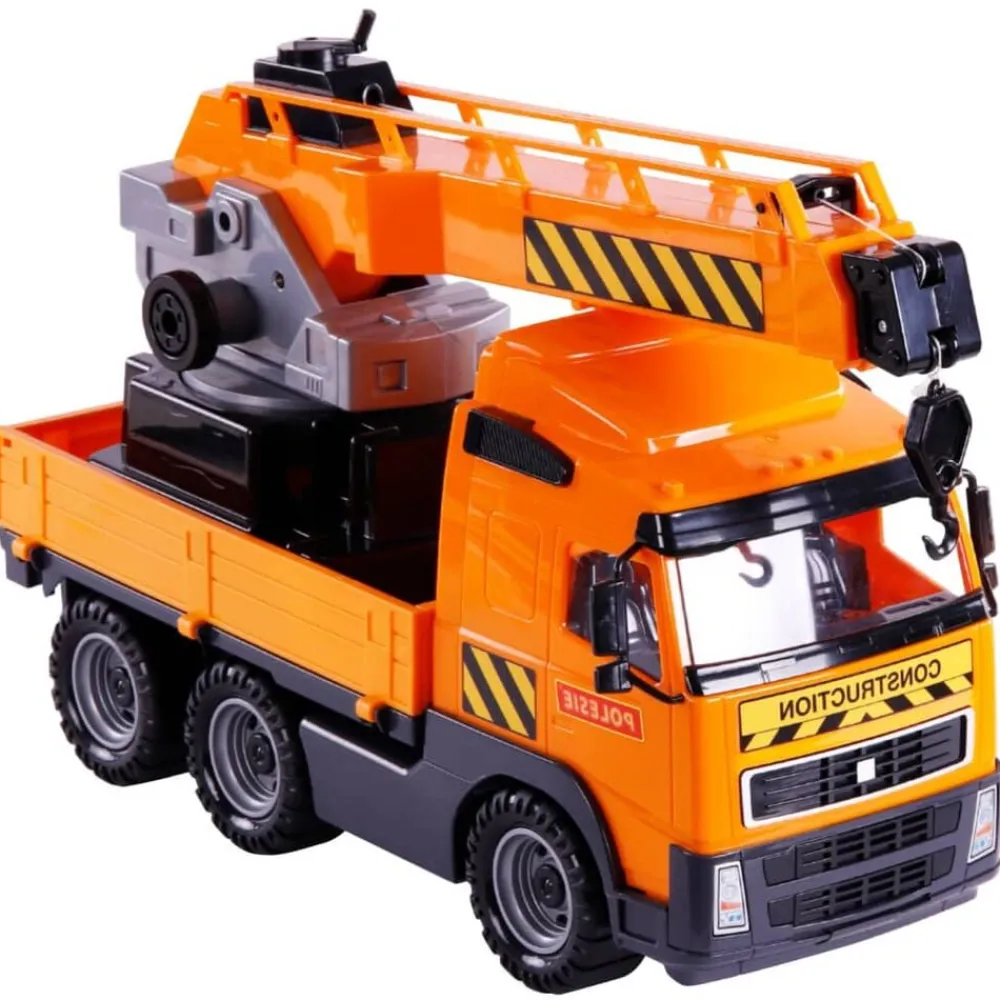 Speelgoed*vidaXL Polesie Wader 4-delige Truckset met kraan polypropeen oranje zwart