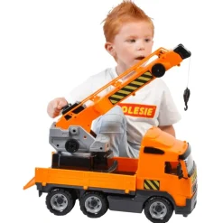 Speelgoed*vidaXL Polesie Wader 4-delige Truckset met kraan polypropeen oranje zwart