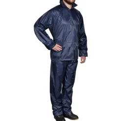 Regenpak 2-delig met capuchon (heren / marine / maat L)>vidaXL Best