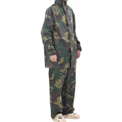 Kleding & Accessoires*vidaXL Regenpak 2-delig met capuchon (heren / camouflage / maat M) Groen
