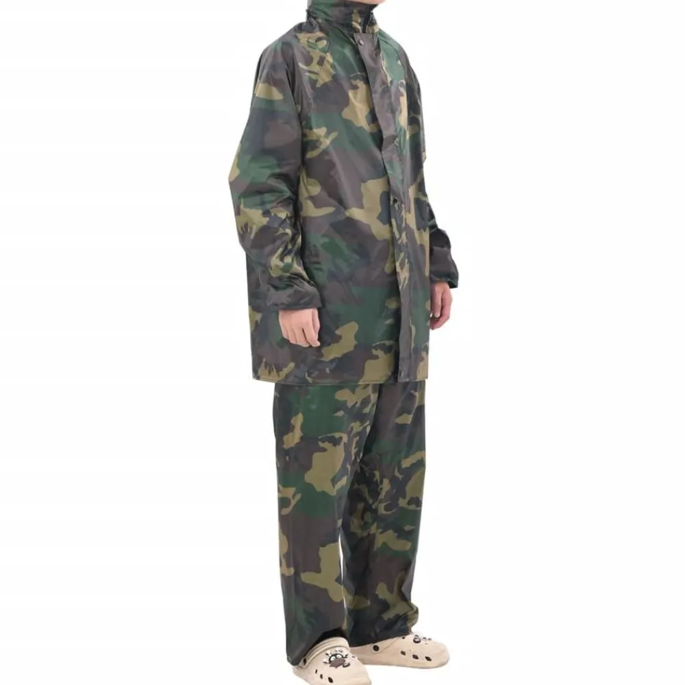 Kleding & Accessoires*vidaXL Regenpak 2-delig met capuchon (heren / camouflage / maat M) Groen