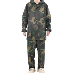 Kleding & Accessoires*vidaXL Regenpak 2-delig met capuchon (heren / camouflage / maat M) Groen