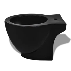 Sanitair & Loodgietersbenodigdheden*vidaXL Ronde staande keramieken bidet (zwart)