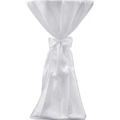 Woon- & Tuinaccessoires*vidaXL Statafelhoes met strik 60cm Wit (2 stuks)