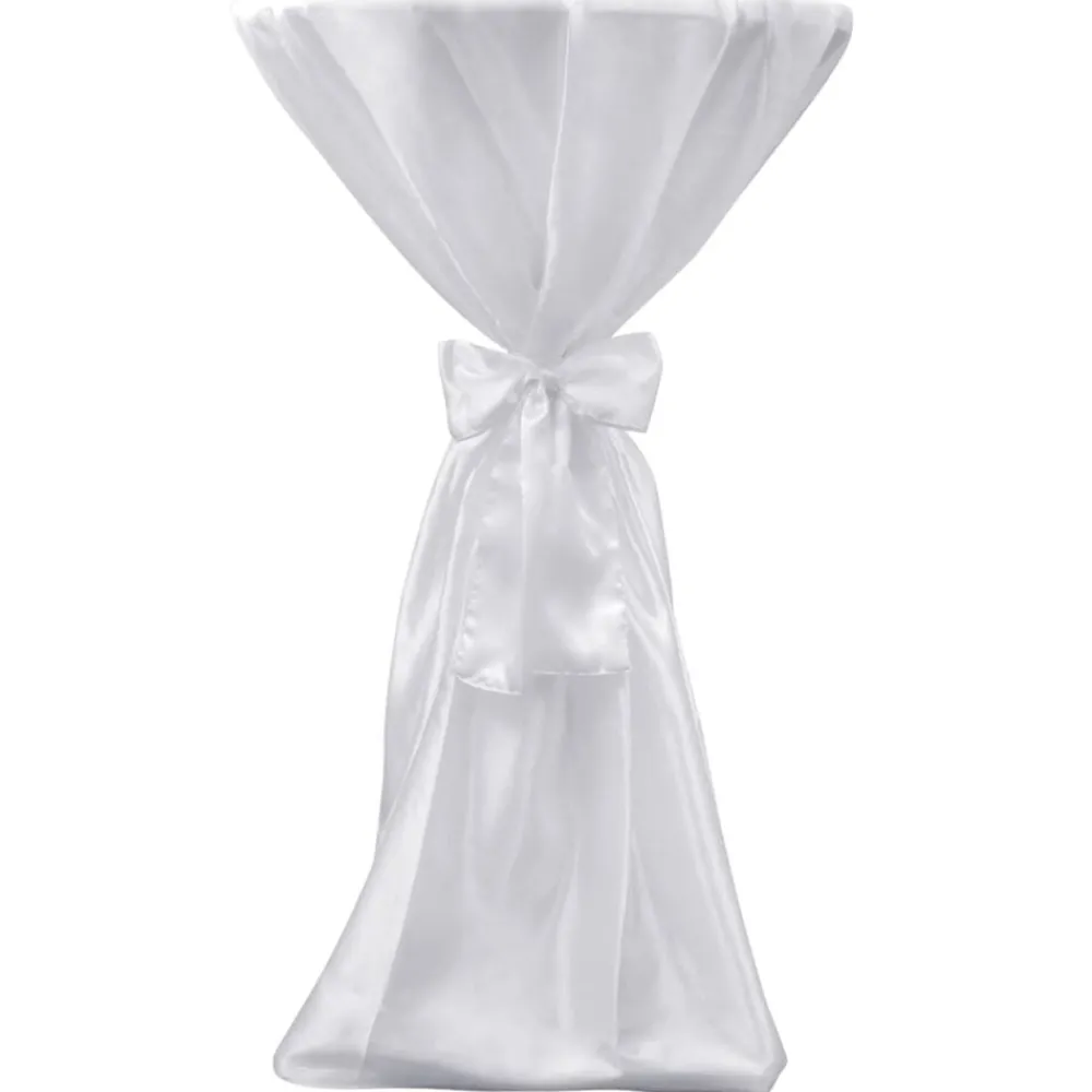 Woon- & Tuinaccessoires*vidaXL Statafelhoes met strik 60cm Wit (2 stuks)