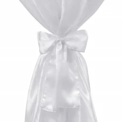 Woon- & Tuinaccessoires*vidaXL Statafelhoes met strik 60cm Wit (2 stuks)