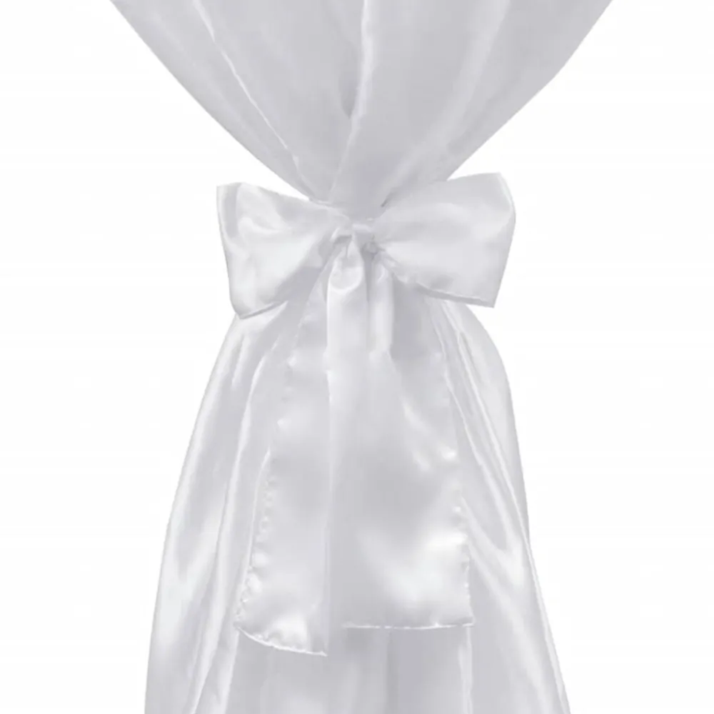 Woon- & Tuinaccessoires*vidaXL Statafelhoes met strik 60cm Wit (2 stuks)