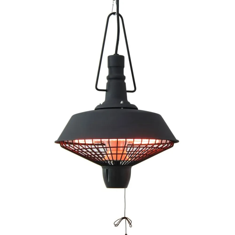Sunred Hangende verwarmer Indus 2100 W halogeen zwart RSH16>vidaXL New