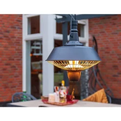 Sunred Hangende verwarmer Indus 2100 W halogeen zwart RSH16>vidaXL New