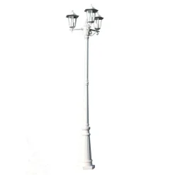 Verlichting*vidaXL Tuinlantaarn Kingston 3-arms 215 cm Wit