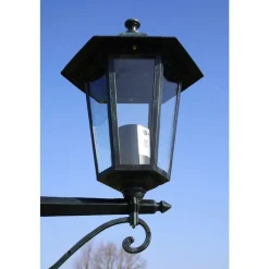Verlichting*vidaXL Tuinlantaarn Preston 2-arms 215 cm donkergroen