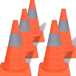 Verkeerskegel uitvouwbaar 42 cm 5 stuks>vidaXL New