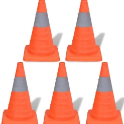Verkeerskegel uitvouwbaar 42 cm 5 stuks>vidaXL New