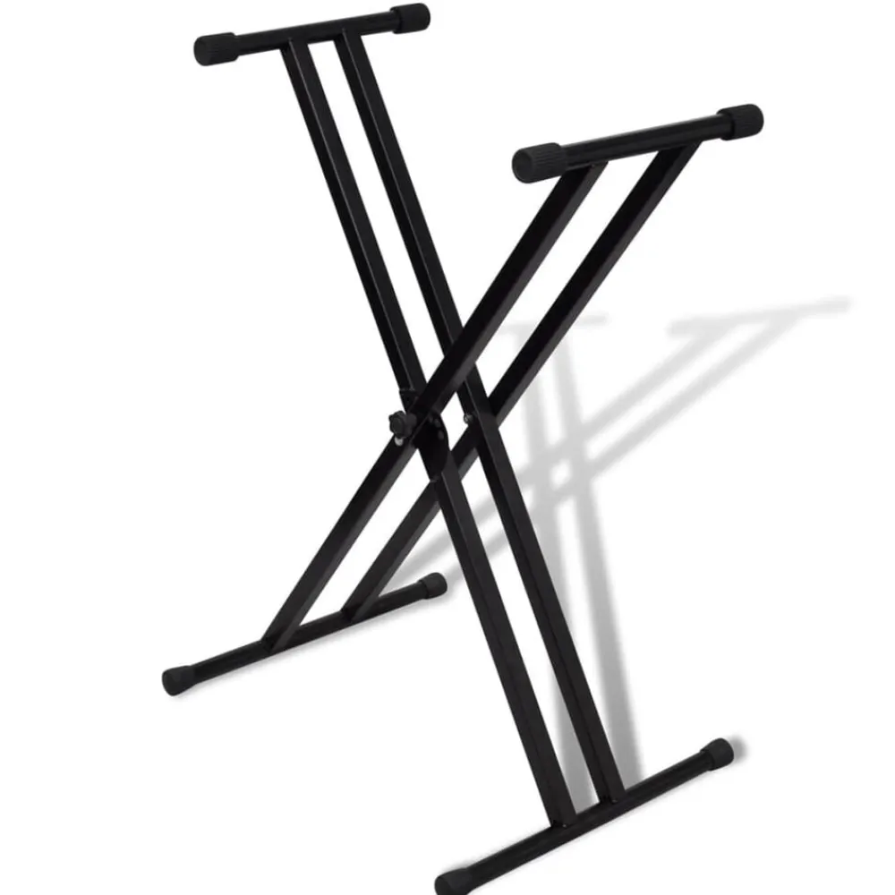 Verstelbare keyboardstandaard dubbel X-frame>vidaXL New