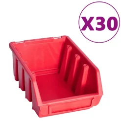 136 -delige Opslagbakkenset met wandpanelen rood en zwart><noscript><img width=