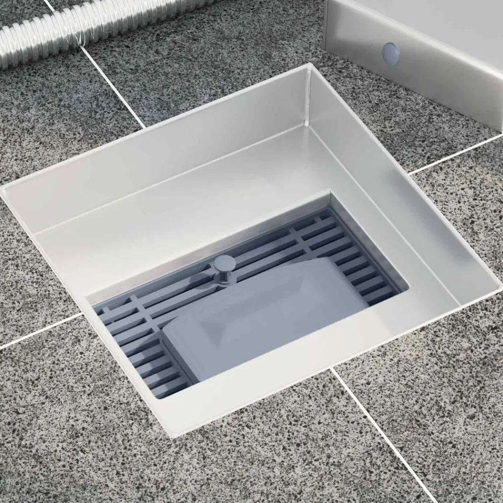 Sanitair & Loodgietersbenodigdheden*vidaXL 2 in 1 Doucheafvoer Zilver 15 x 15 cm Roestvrij staal 304