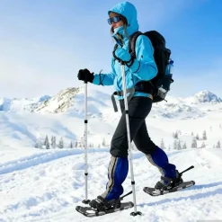 Buitensport*vidaXL 3 in 1 sneeuwschoenen met wandelschoenen en Zwart Zilver