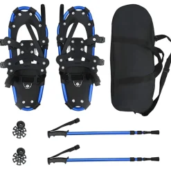 Buitensport*vidaXL 3 in 1 sneeuwschoenen met wandelschoenen en Zwart Blauw