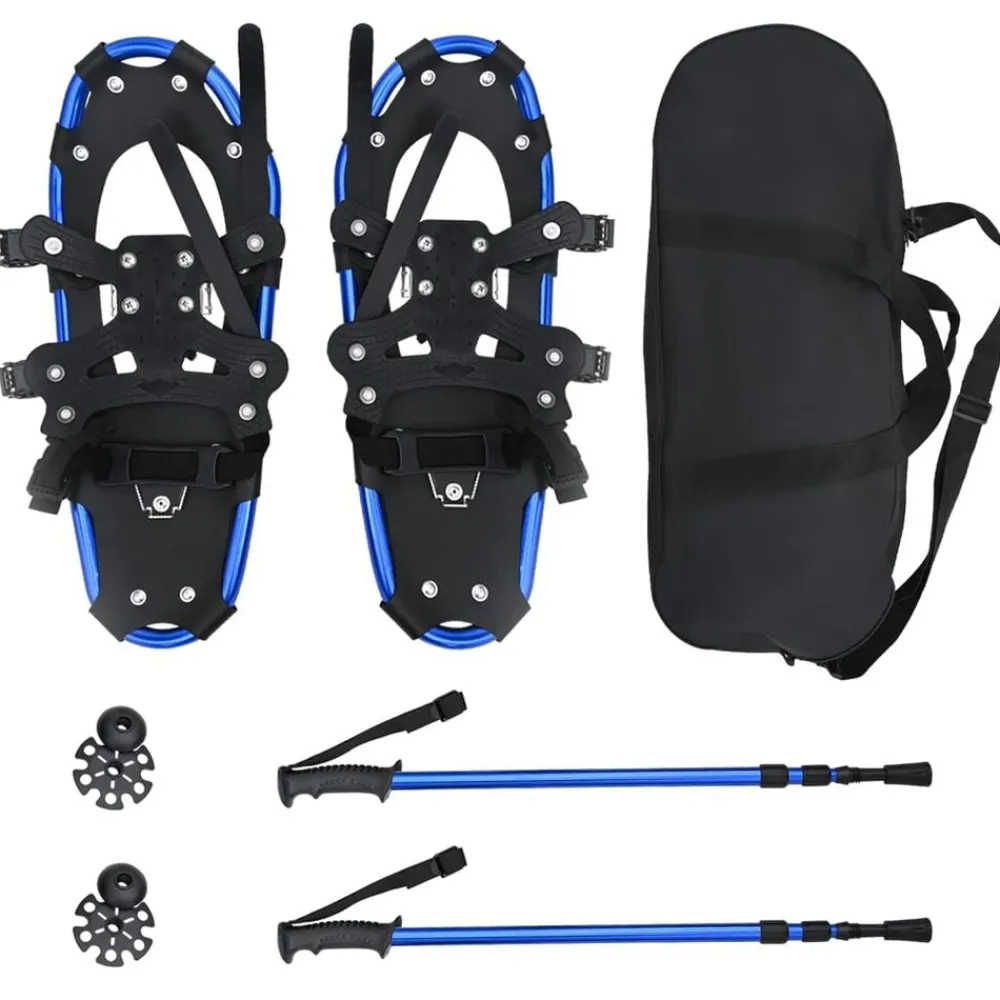Buitensport*vidaXL 3 in 1 sneeuwschoenen met wandelschoenen en Zwart Blauw