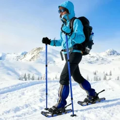 Buitensport*vidaXL 3 in 1 sneeuwschoenen met wandelschoenen en Zwart Blauw