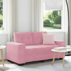 Banken*vidaXL | Loveseat | met kussen Fluweel Roze