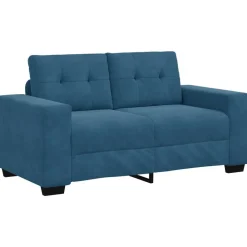 Banken*vidaXL | Loveseat | met kussen Fluweel Blauw