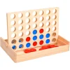 Spellen*vidaXL 4 op een rij 24x15x4 cm massief hout