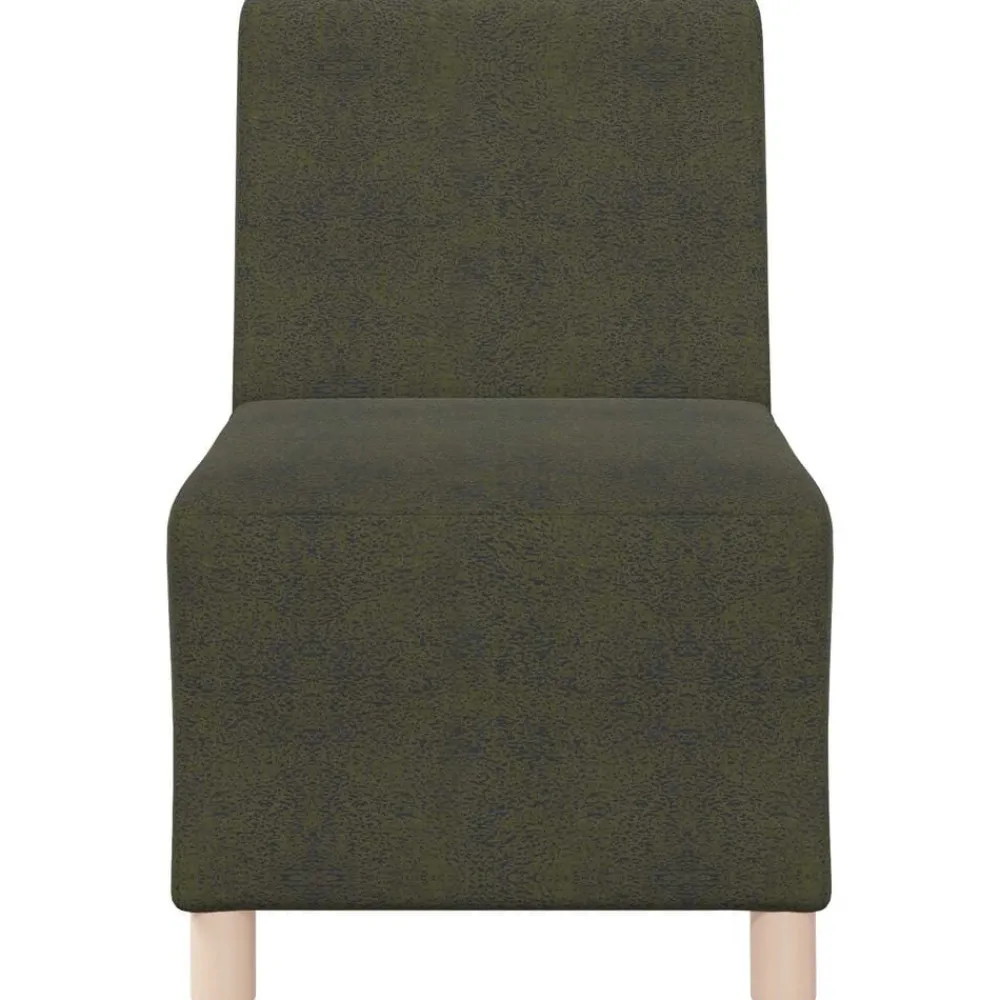 Banken*vidaXL | Sofa Stoel | met kussen Groen 55 x 74 x 82 cm Faux suede leer Leger groenLegergroen