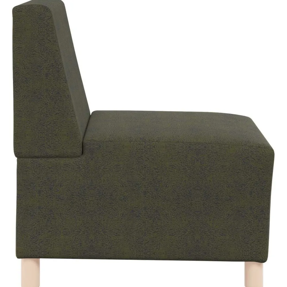Banken*vidaXL | Sofa Stoel | met kussen Groen 55 x 74 x 82 cm Faux suede leer Leger groenLegergroen