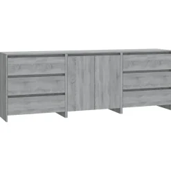 3 st Dressoirs bewerkt hout eikenkleurig>vidaXL Hot