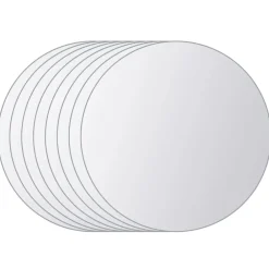 8 st Spiegeltegels rond glas>vidaXL New
