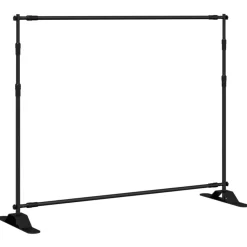 Achtergrondstandaard 254x243 cm staal zwart>vidaXL Sale