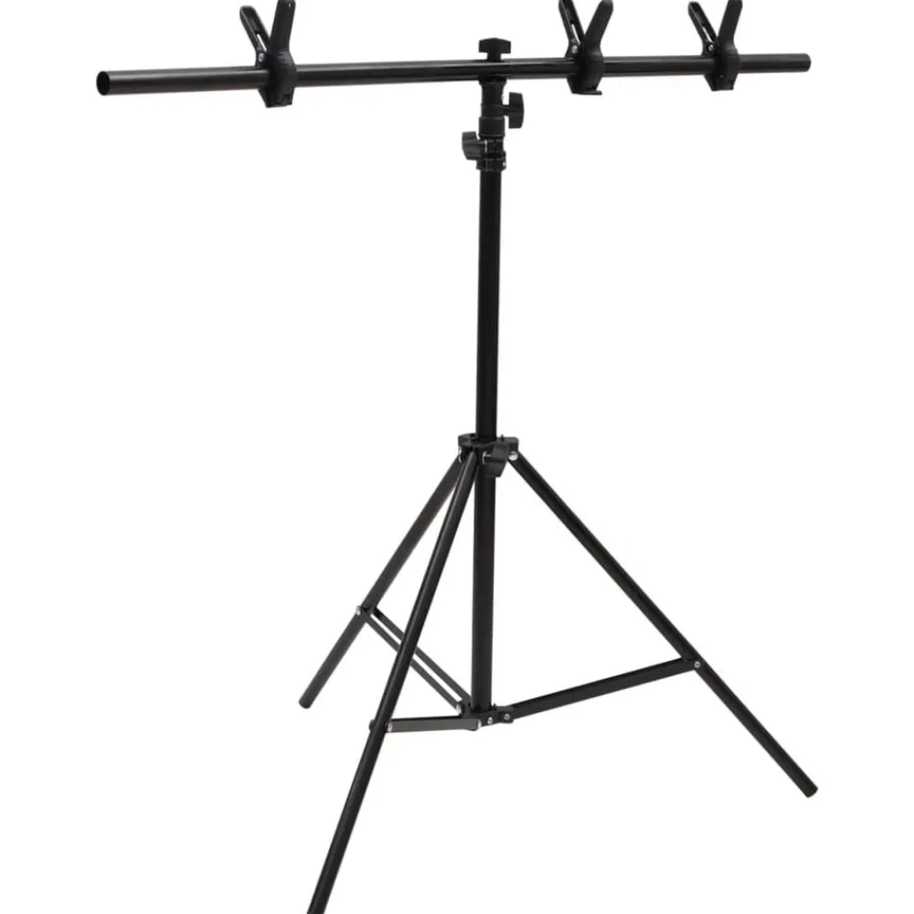 Camera & Optiek*vidaXL Achtergrondstandaard T-vormig 91x60x(70-200) cm zwart