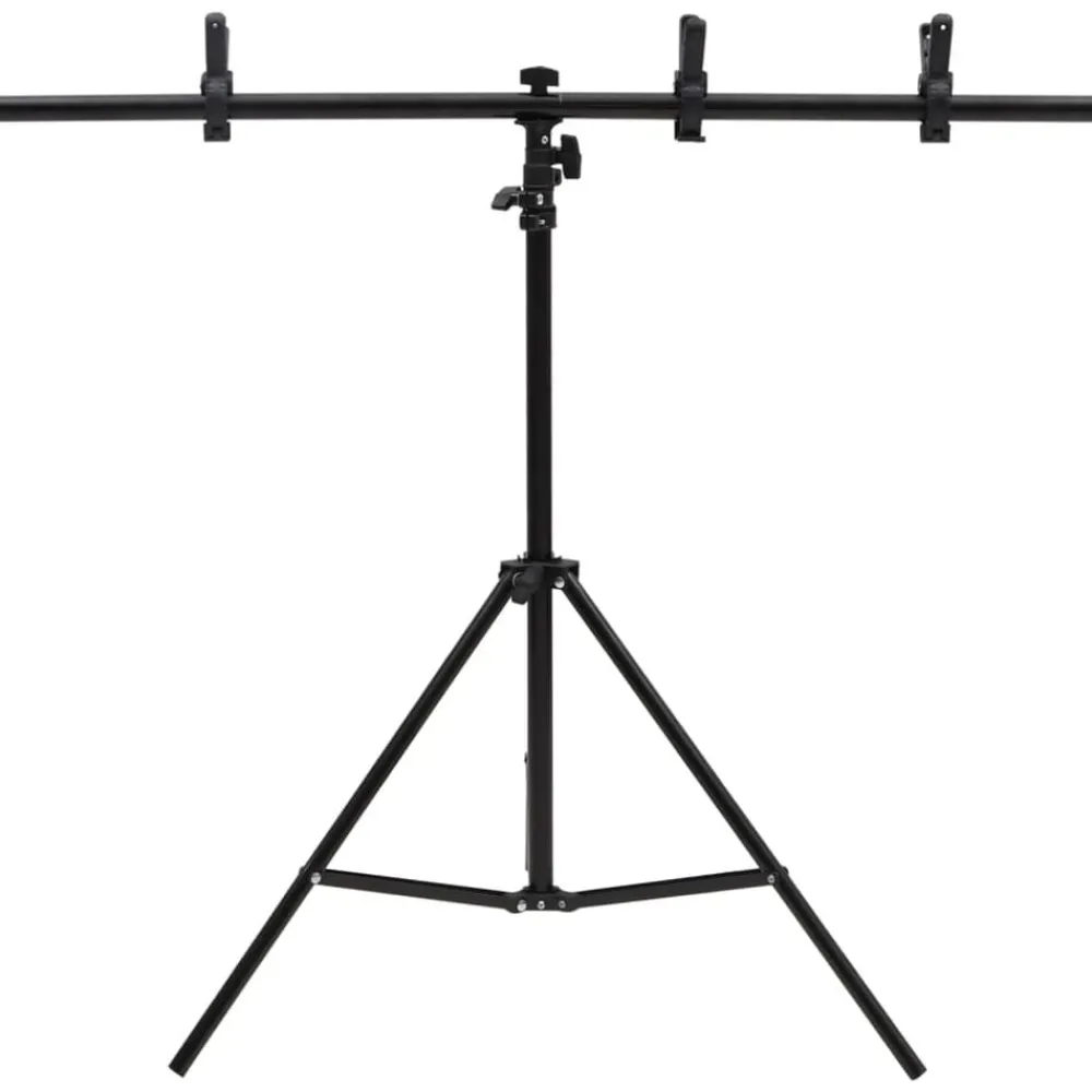 Camera & Optiek*vidaXL Achtergrondstandaard T-vormig 91x60x(70-200) cm zwart