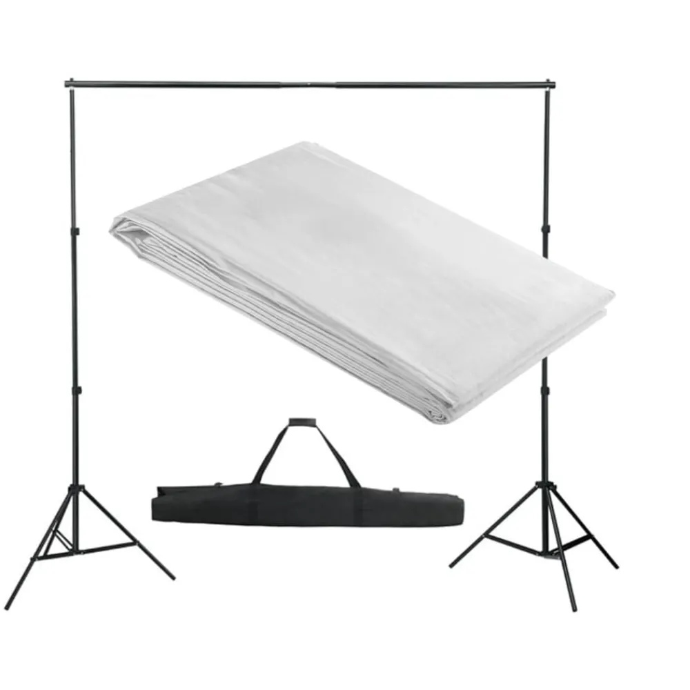 Camera & Optiek*vidaXL Achtergrondsysteem 300x300 cm Wit