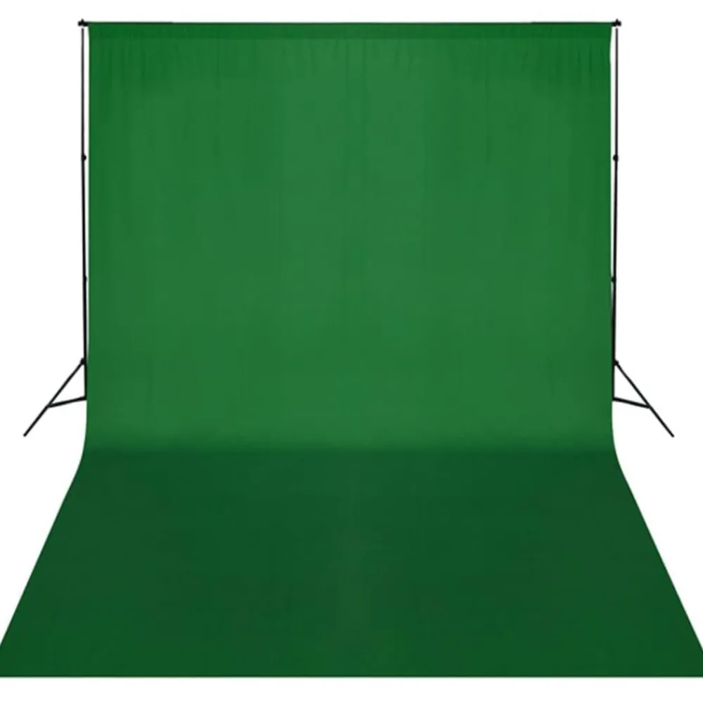 Camera & Optiek*vidaXL Achtergrondsysteem 300x300 cm Groen