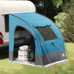 Buitensport*vidaXL Achterkleptent met dak Blauw 194 x 180 x 210 cm taft