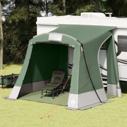 Buitensport*vidaXL Achterkleptent met dak 285 x 255 x 245 cm taft Groen