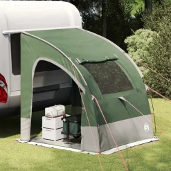Buitensport*vidaXL Achterkleptent met dak 194 x 180 x 210 cm taft Groen