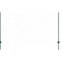 Tuinafscheidingen*vidaXL Afrasteringspaal 22 pcs Groen 160 cm Staal Staal/groen