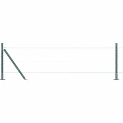 Afrasteringspaal 52 pcs Grijs 3,2 x 3,2 x 50 cm>vidaXL New
