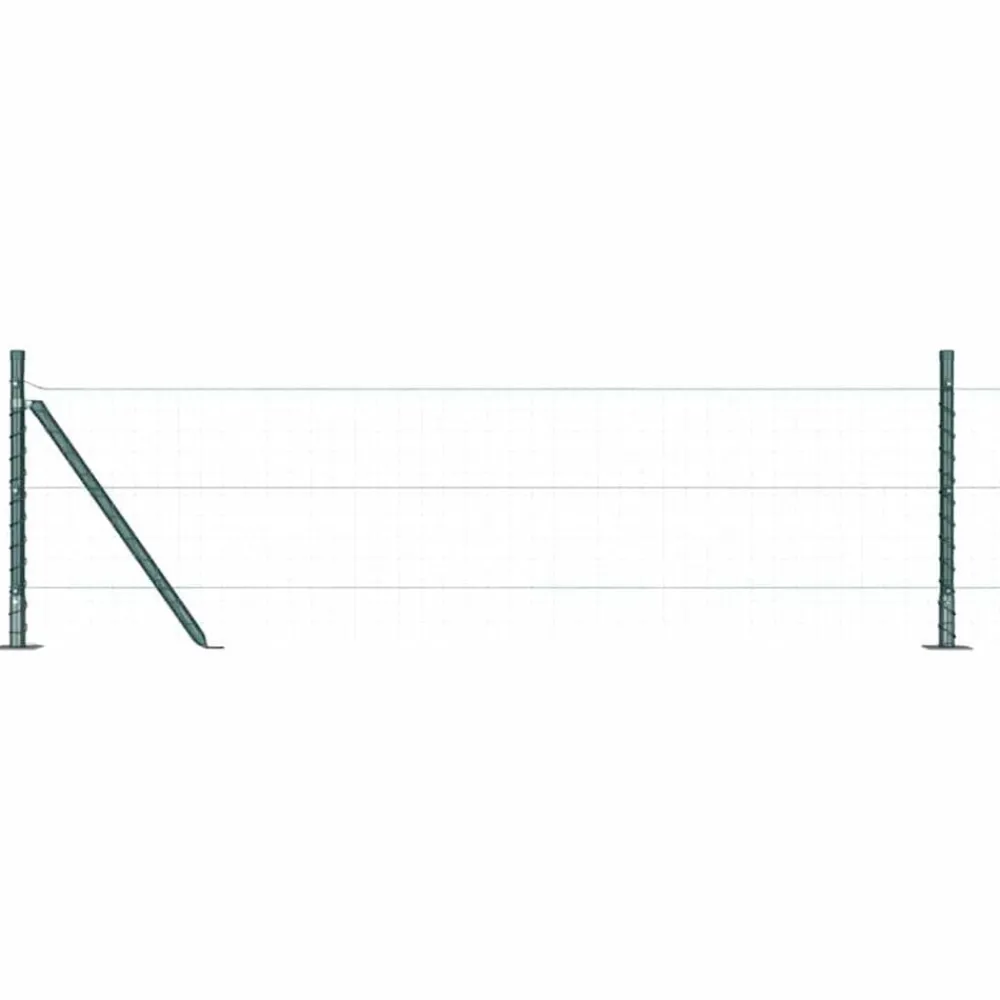 Afrasteringspaal 52 pcs Grijs 3,2 x 3,2 x 50 cm>vidaXL New