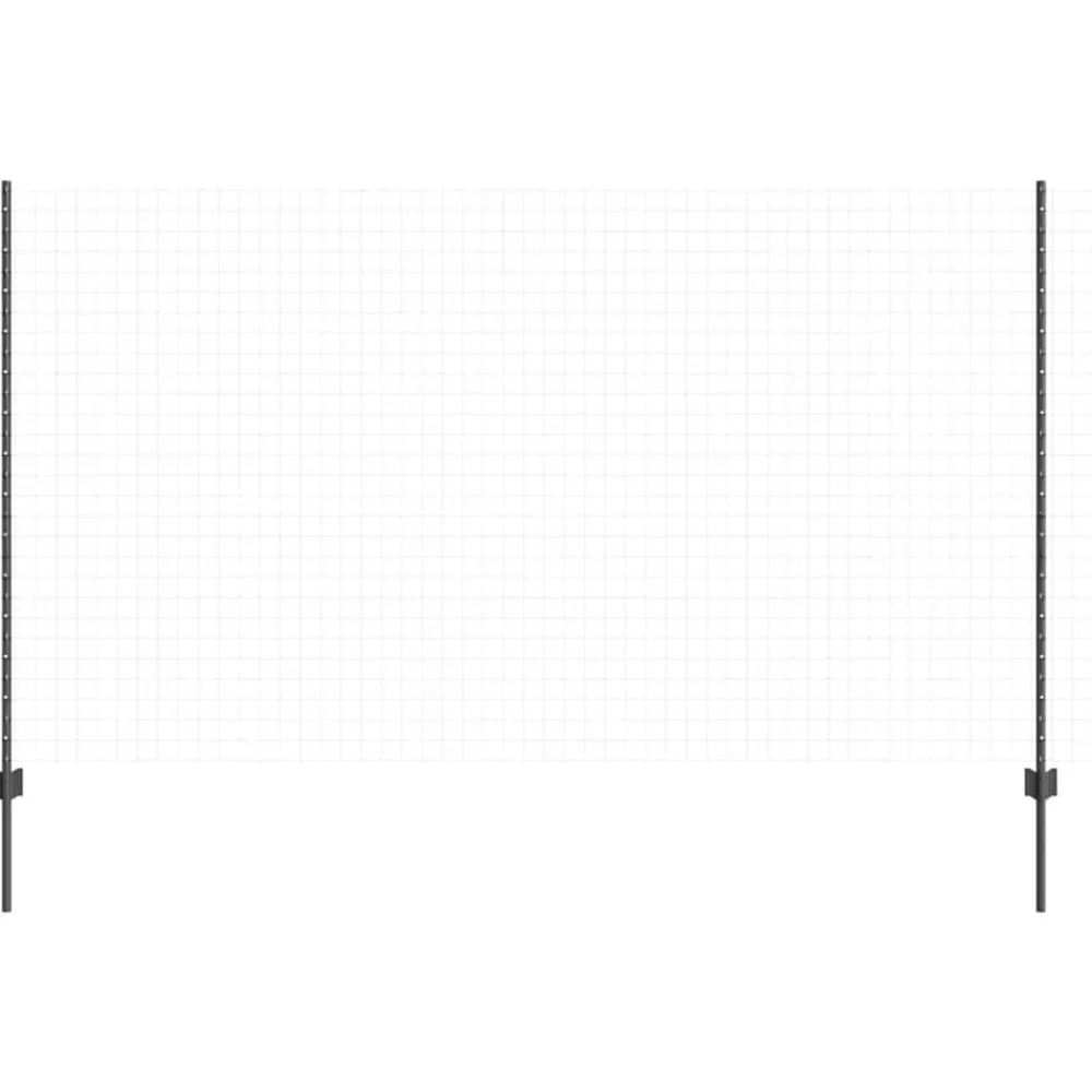 Tuinafscheidingen*vidaXL Afrasteringspaal 11 pcs Grijs 140 cm Staal Staal/grijs